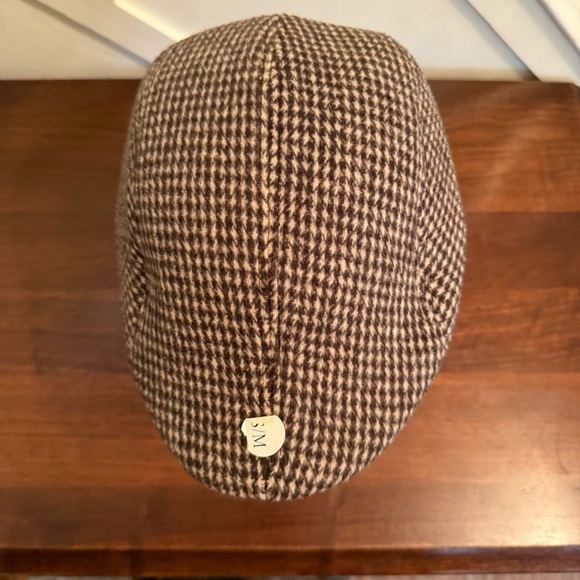 Men’s Brown Ivy Cap Houndstooth Flat Cap Peaky Blinder Cabbie Hat Vintage - Picture 7 of 13